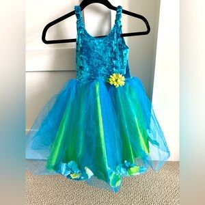 Blue green fairy costume size medium